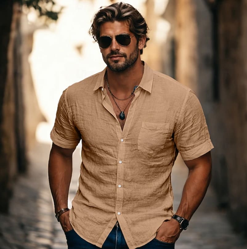Graham Linen Short Sleeve Shirt_8