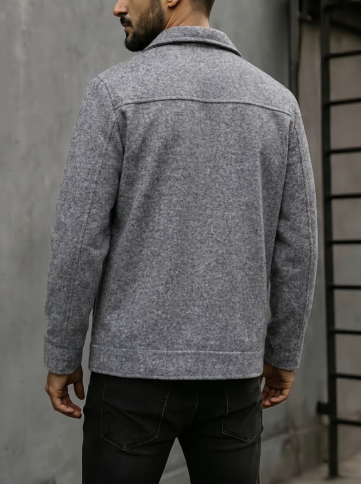 Dillon Brushed Grey Trucker Jacket_6