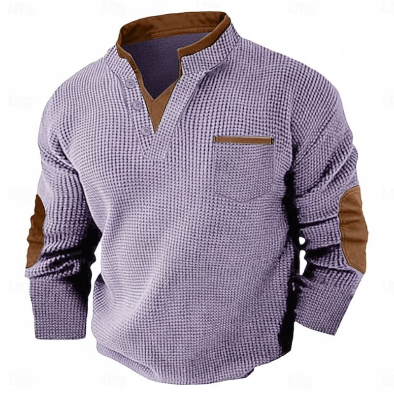 Tyson Waffle Knit Henley Sweatshirt_9