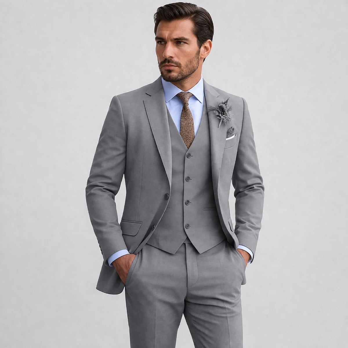 Lancaster Slim Fit Three Piece Suit_6