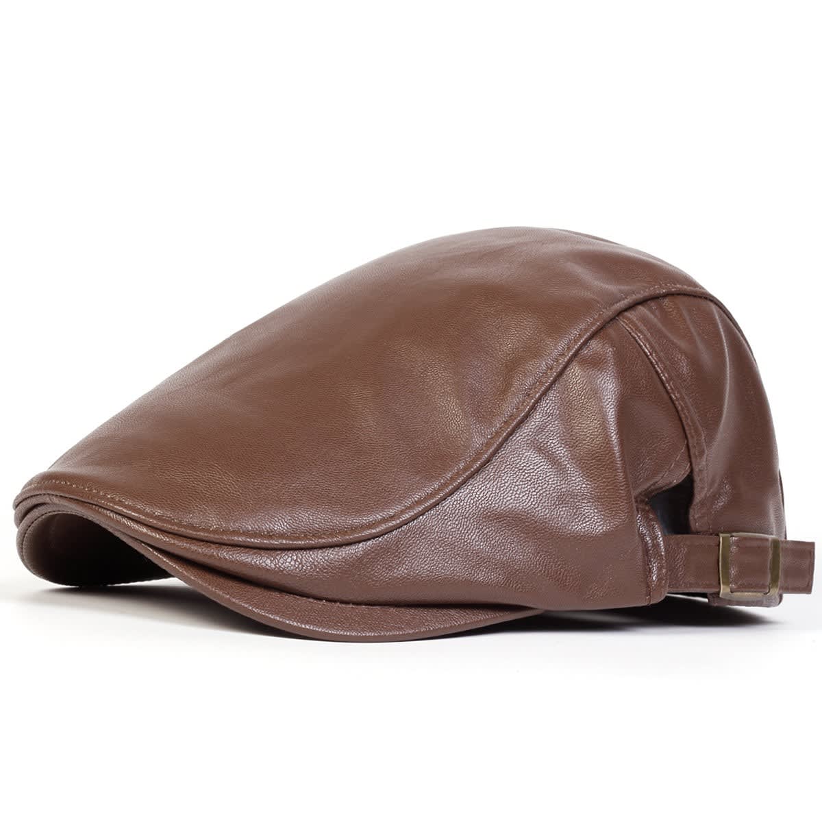 Renard Faux Leather Flat Cap_8