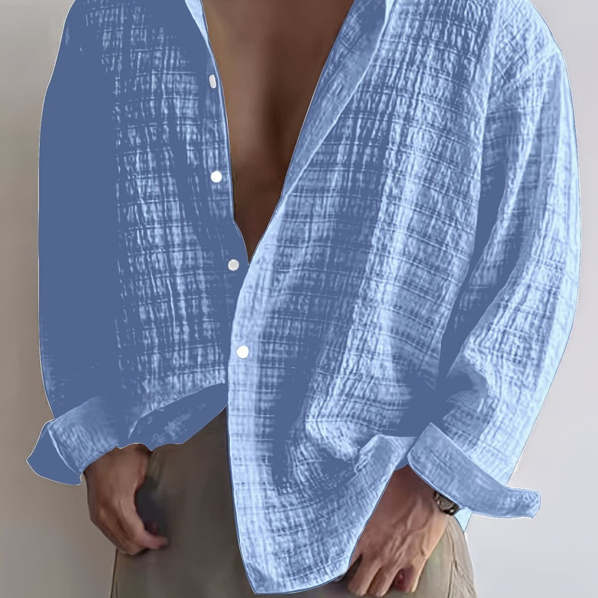 Albie Crinkled Weave Long Sleeve Shirt_16