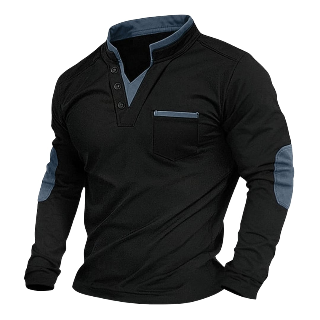 Stanley Stand Collar Long Sleeve Henley_4