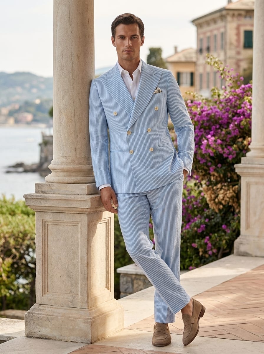 Rafe Seersucker Double Breasted Suit_4