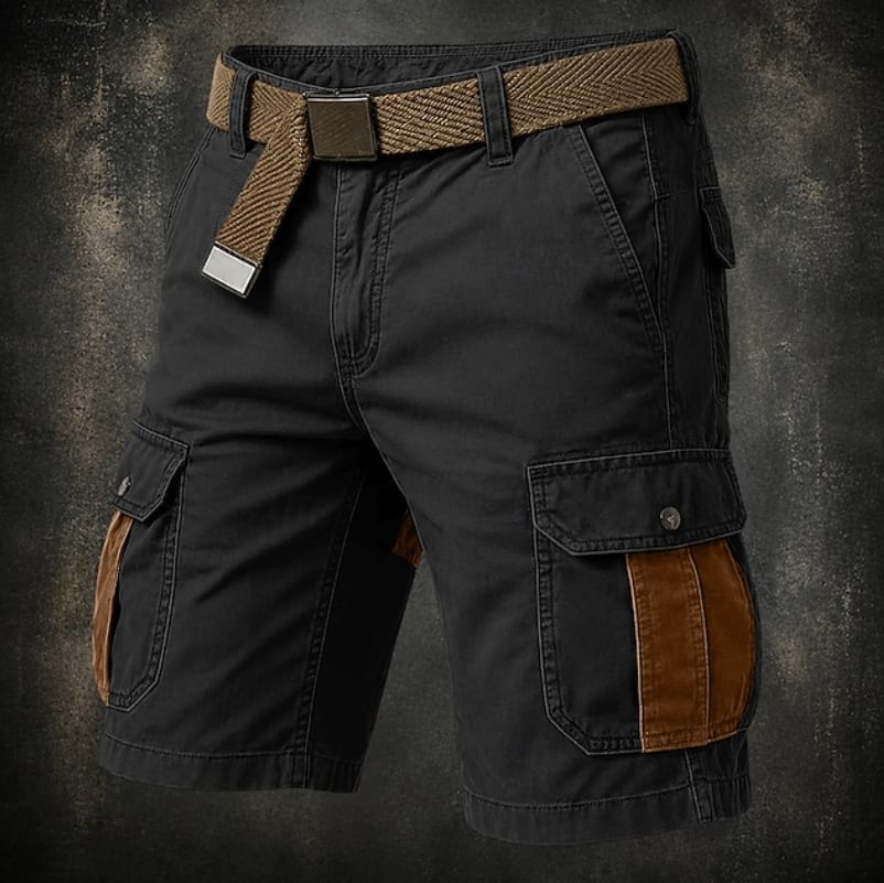 Shane Contrast Panel Cargo Shorts_3