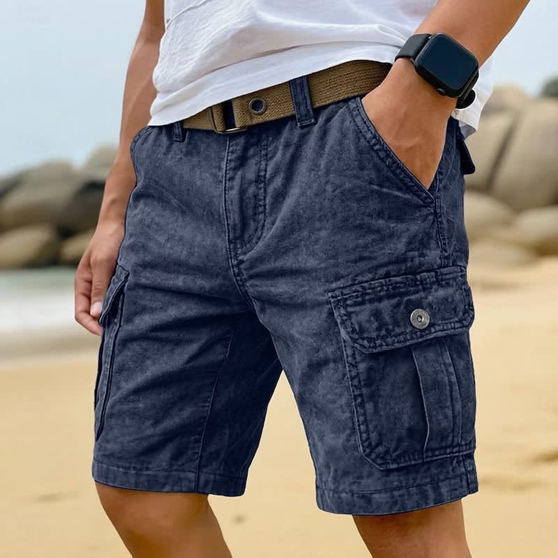 Arden Stone Washed Cargo Shorts_6
