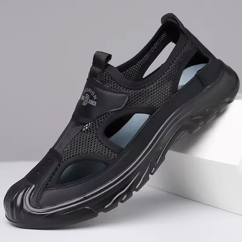 Clay Mesh Panel Slip-On Sandals_3