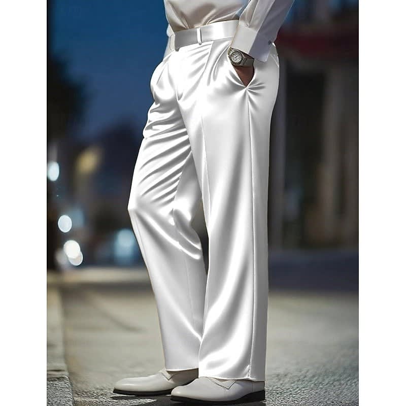 Hubert Satin Finish Straight Leg Trousers_4