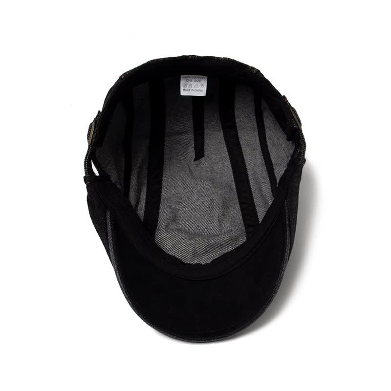 Ulysses Washed Denim Flat Cap_8
