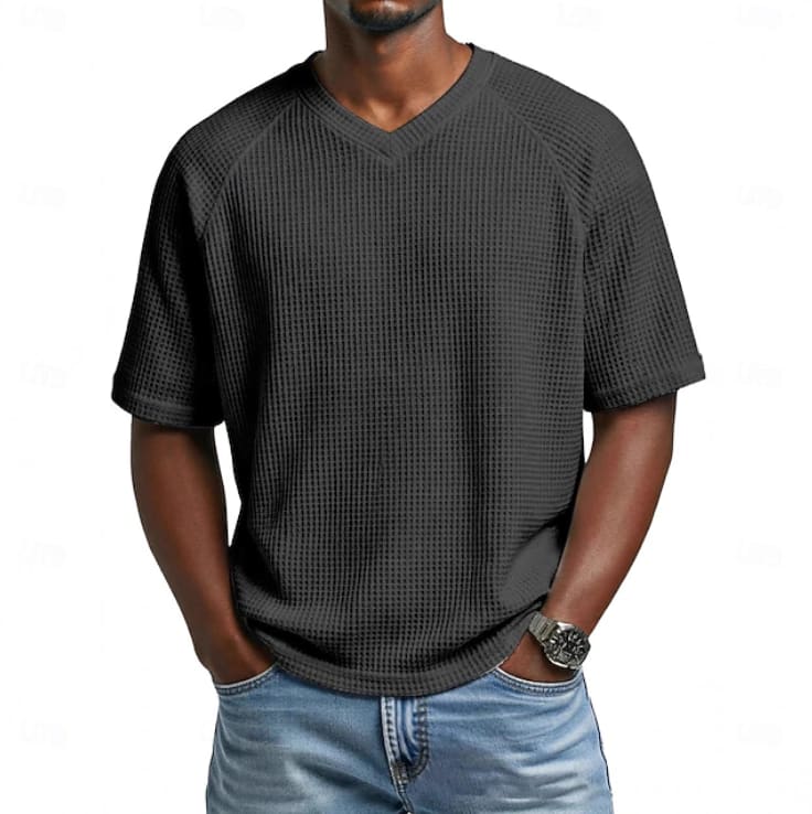 Finlay Waffle Texture V Neck T-Shirt_9