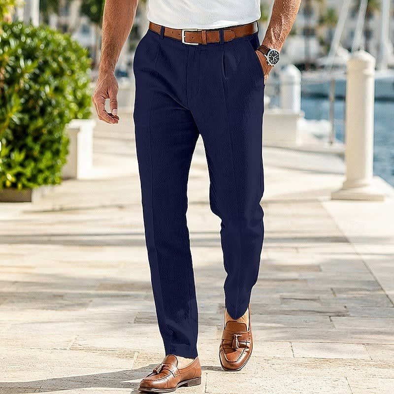 Larsen Pleated Front Tailored Trousers_4