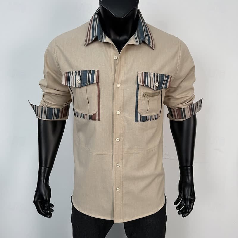 Hurley Striped Trim Patch Pocket Shirt_7