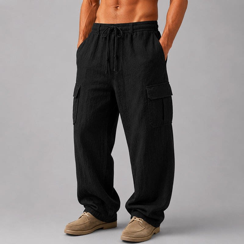 Marlon Linen Blend Cargo Pants_4