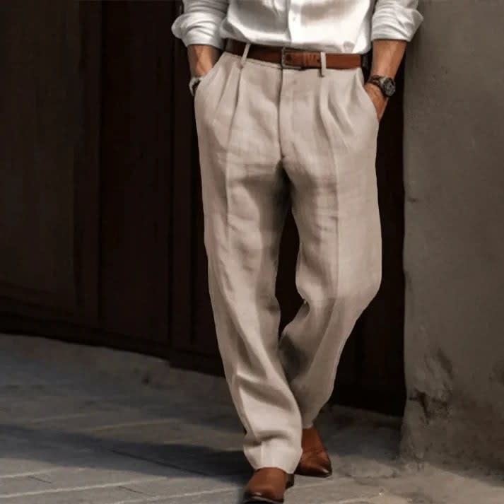 Kai Pleated Front Wide Leg Trousers_4