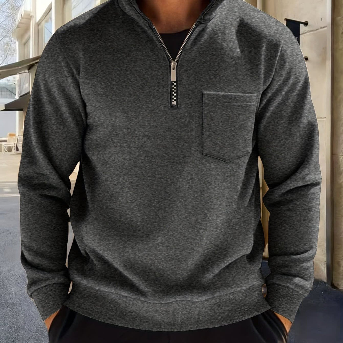 Linus Half Zip Stand Collar Pullover_16