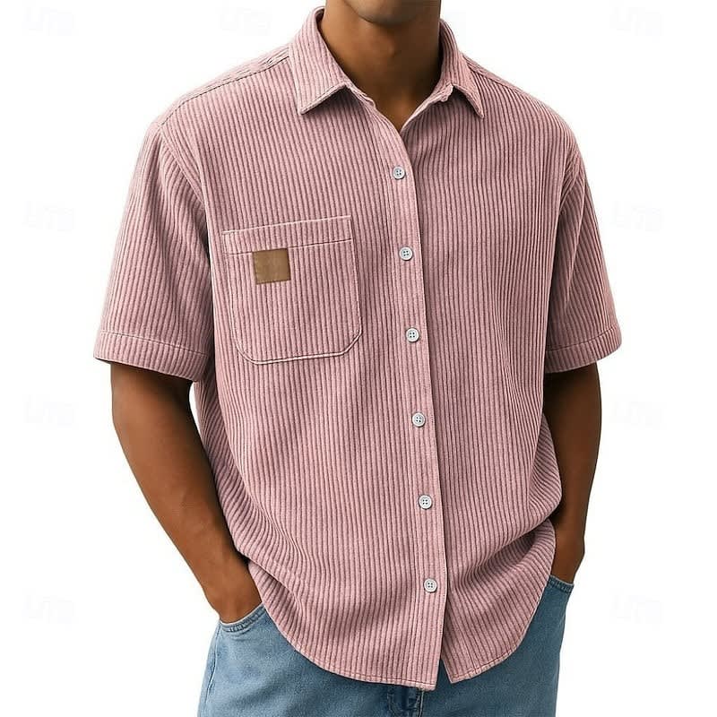 Kenrick Ribbed Texture Short Sleeve Shirt_7