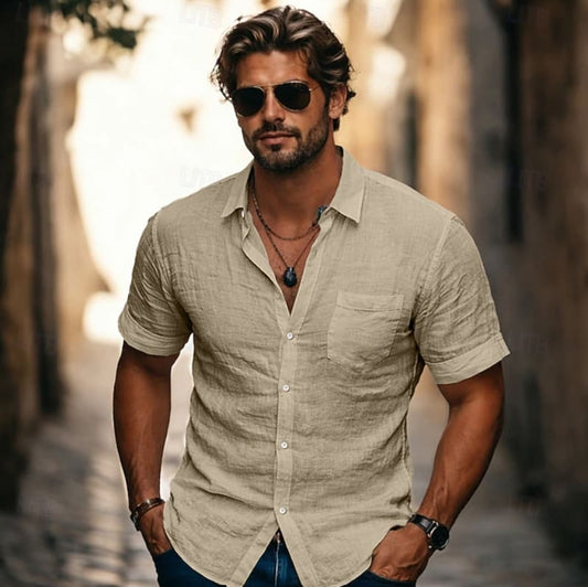 Graham Linen Short Sleeve Shirt_1
