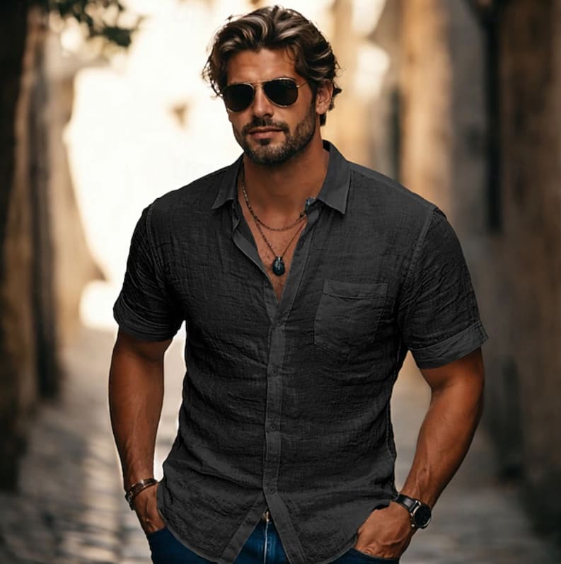 Graham Linen Short Sleeve Shirt
