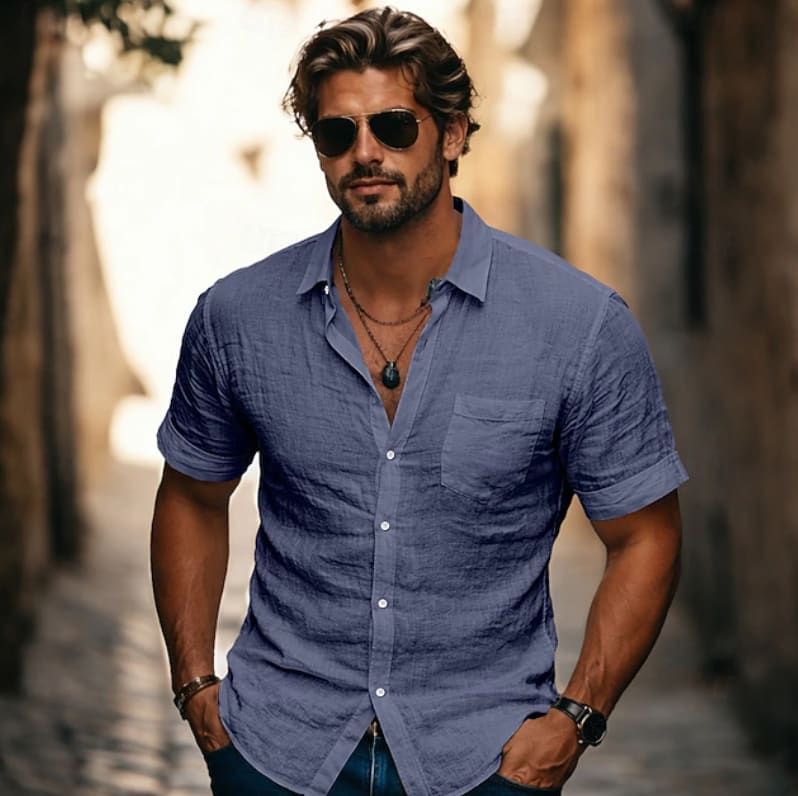 Graham Linen Short Sleeve Shirt