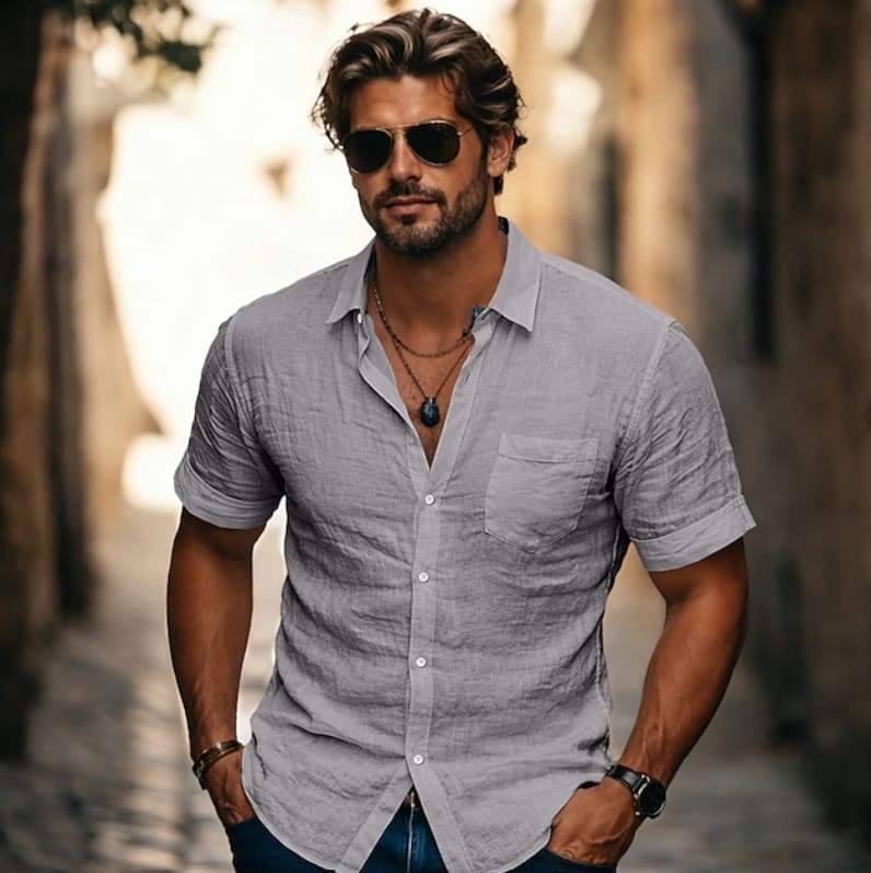 Graham Linen Short Sleeve Shirt