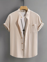 Killian Textured Short Sleeve Button Up Shirt