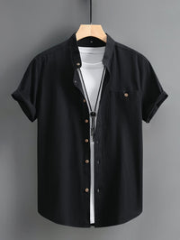 Killian Textured Short Sleeve Button Up Shirt