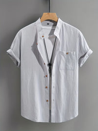 Killian Textured Short Sleeve Button Up Shirt