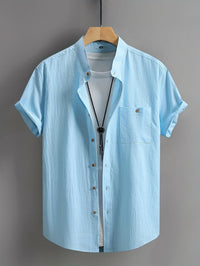 Killian Textured Short Sleeve Button Up Shirt