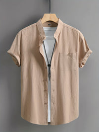 Killian Textured Short Sleeve Button Up Shirt