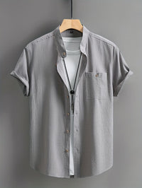 Killian Textured Short Sleeve Button Up Shirt
