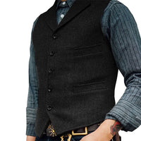 Finbar Five Button Herringbone Waistcoat