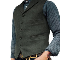 Finbar Five Button Herringbone Waistcoat