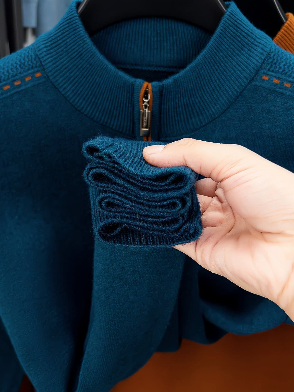 Eden Quarter Zip Mock Neck Sweater