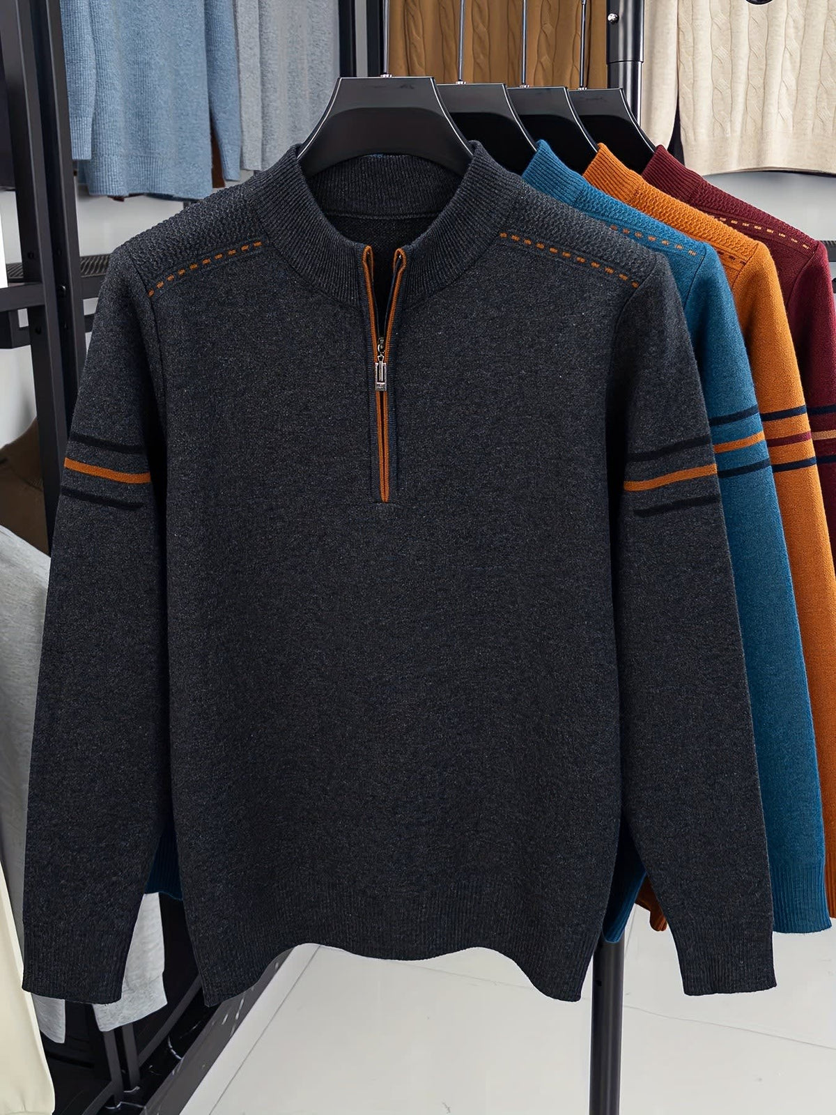 Eden Quarter Zip Mock Neck Sweater