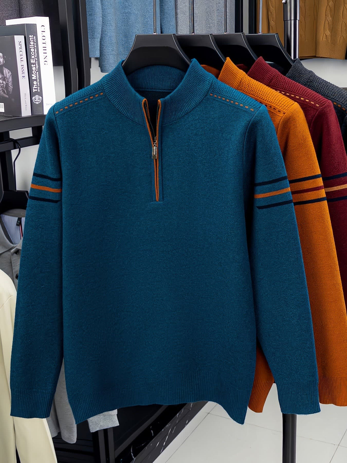 Eden Quarter Zip Mock Neck Sweater