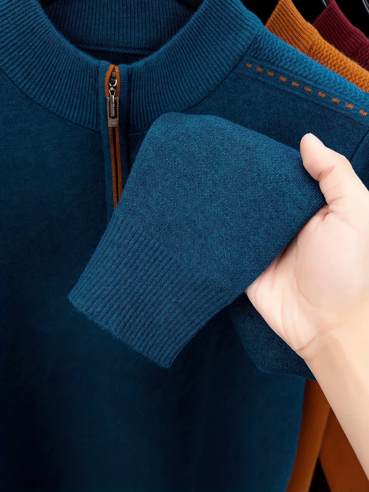 Eden Quarter Zip Mock Neck Sweater