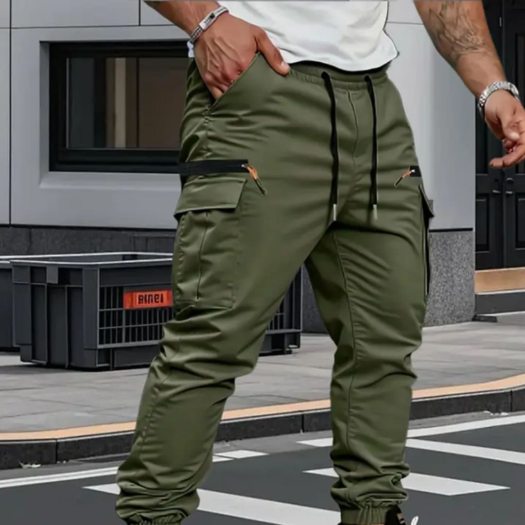 Harvey Zip Pocket Tapered Cargo Pants
