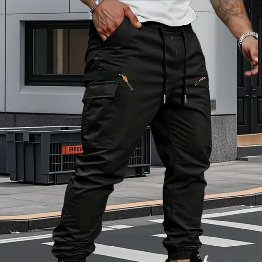 Harvey Zip Pocket Tapered Cargo Pants