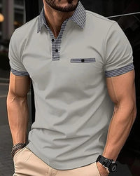 Chase Checked Collar Short Sleeve Polo