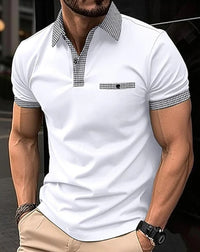 Chase Checked Collar Short Sleeve Polo