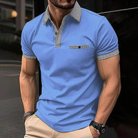 Chase Checked Collar Short Sleeve Polo