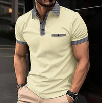 Chase Checked Collar Short Sleeve Polo