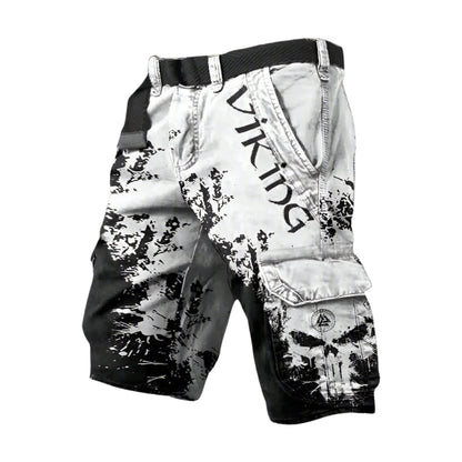 Cyrus Splatter Print Cargo Shorts_1