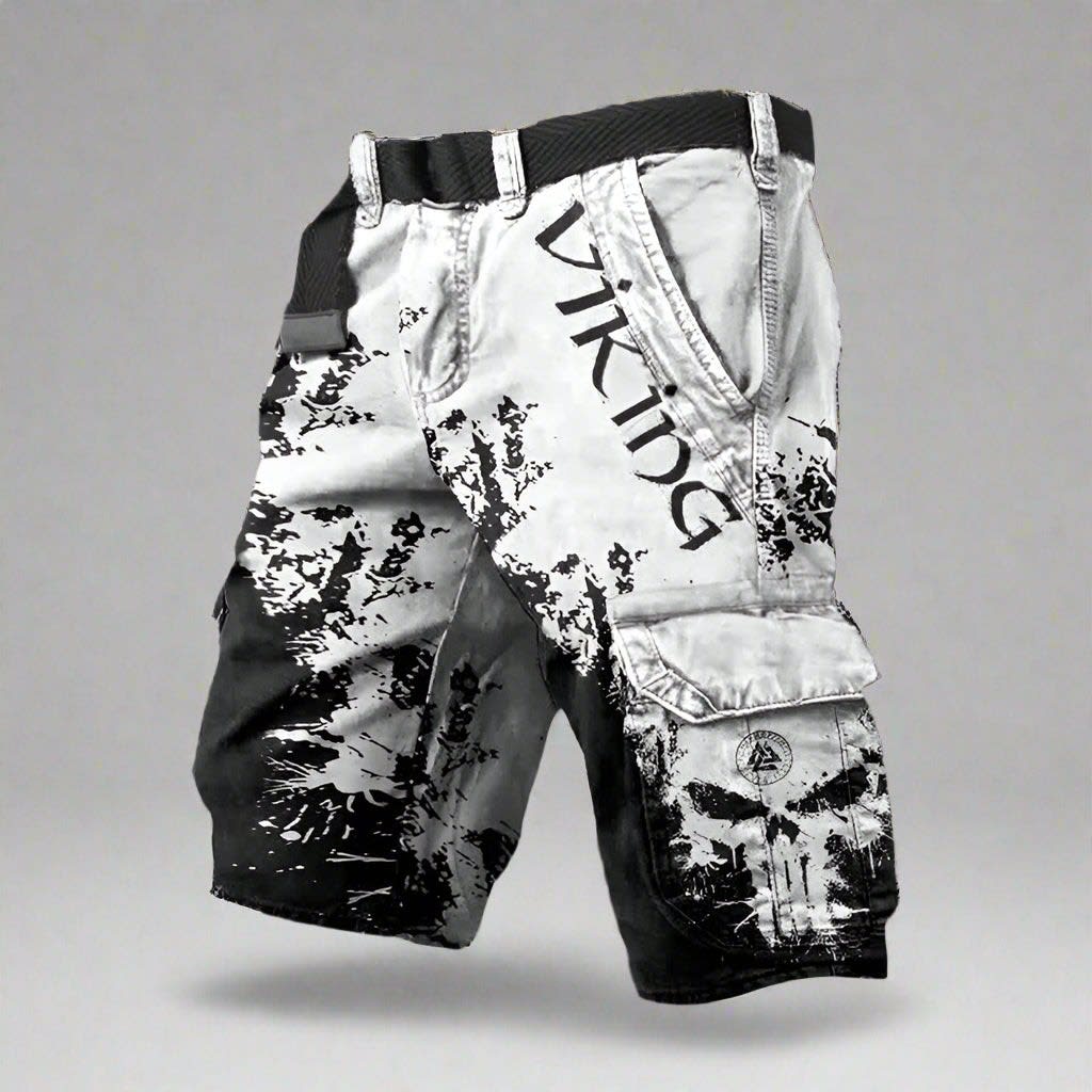 Cyrus Splatter Print Cargo Shorts_2