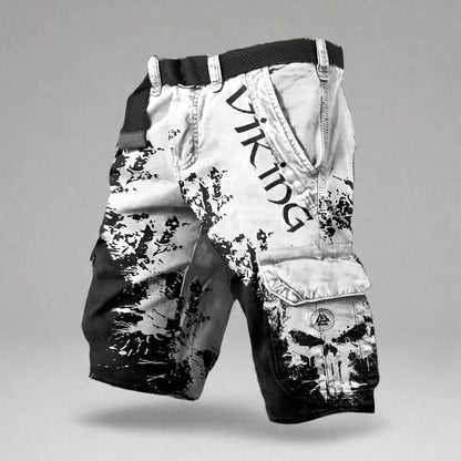 Cyrus Splatter Print Cargo Shorts_2