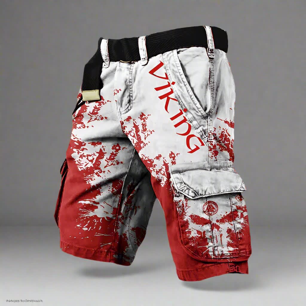 Cyrus Splatter Print Cargo Shorts_3