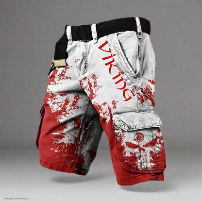 Cyrus Splatter Print Cargo Shorts_3