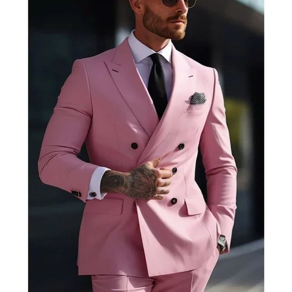 Leopold Peak Lapel Double Breasted Suit_20