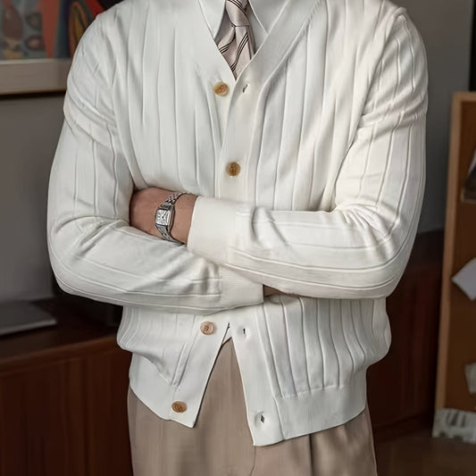 Edric Wide Rib Button Up Cardigan_1