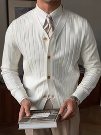 Edric Wide Rib Button Up Cardigan